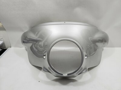 MOTO GUZZI 134800410020-USED STUURKUIP CPL INCL STEUNEN EN RUIT NIEUW GESPOTEN ZILVER