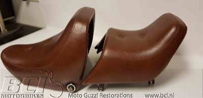 MOTO GUZZI 294606800010-USED SEAT FRONT + REAR CAL III 3E SERIE LEATHER INCREASED HEIGHT
