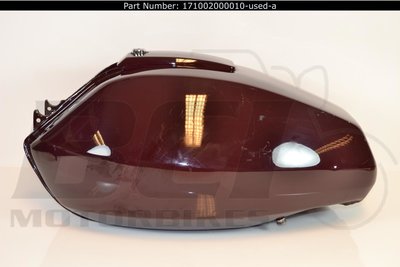 MOTO GUZZI 171002000010-USED FUEL TANK BURGUNDY WITH FILLER KAP COVER USED